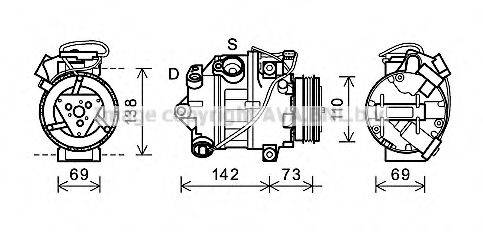 AVA QUALITY COOLING BWK452 Компресор, кондиціонер