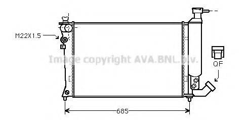 AVA QUALITY COOLING CN2057 Радіатор, охолодження двигуна