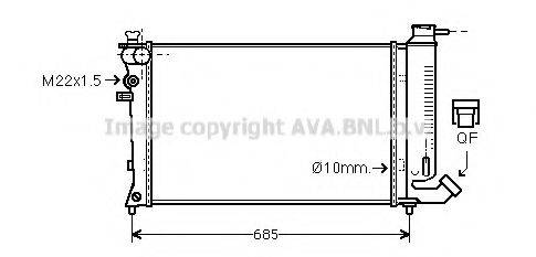 AVA QUALITY COOLING CN2112 Радіатор, охолодження двигуна