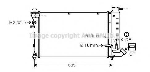 AVA QUALITY COOLING CN2114 Радіатор, охолодження двигуна