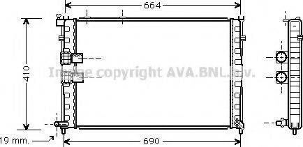 AVA QUALITY COOLING CN2133 Радіатор, охолодження двигуна