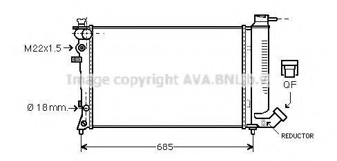 AVA QUALITY COOLING CN2136 Радіатор, охолодження двигуна