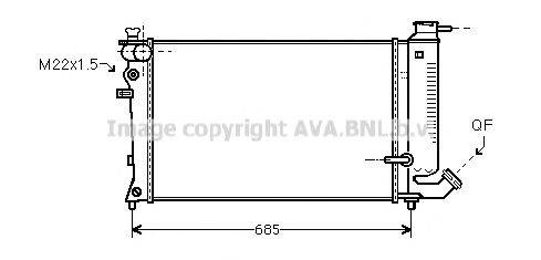 AVA QUALITY COOLING CN2170 Радіатор, охолодження двигуна