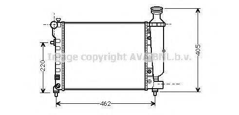 AVA QUALITY COOLING CN2206 Радіатор, охолодження двигуна