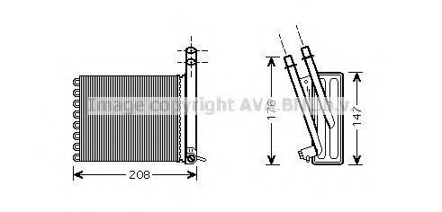 AVA QUALITY COOLING CN6243 Теплообмінник, опалення салону