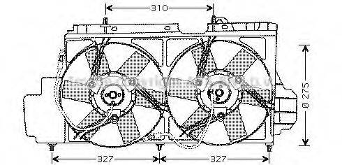 AVA QUALITY COOLING CN7520 Вентилятор, охолодження двигуна