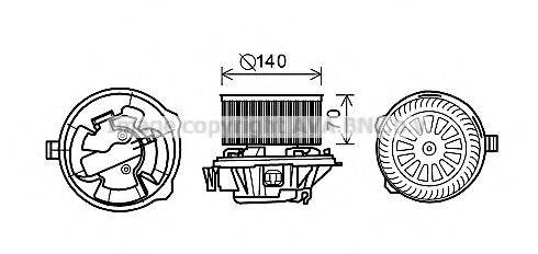 AVA QUALITY COOLING CN8289 Електродвигун, вентиляція салону