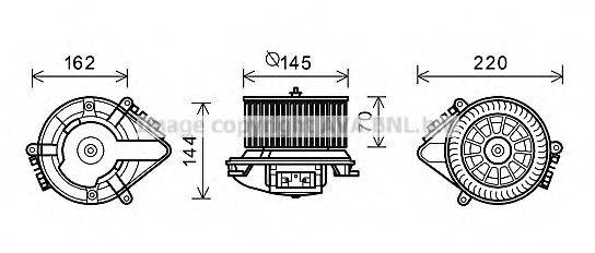 AVA QUALITY COOLING CN8507 Електродвигун, вентиляція салону