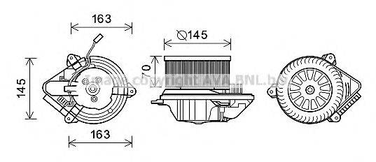 AVA QUALITY COOLING CN8515 Електродвигун, вентиляція салону