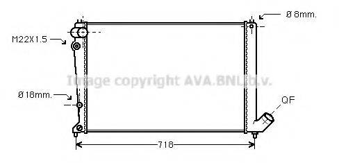 AVA QUALITY COOLING CNA2107 Радіатор, охолодження двигуна