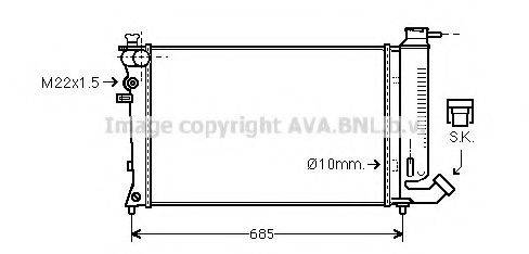 AVA QUALITY COOLING CNA2108 Радіатор, охолодження двигуна