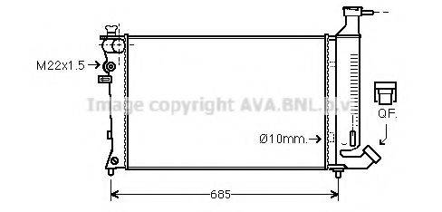 AVA QUALITY COOLING CNA2124 Радіатор, охолодження двигуна