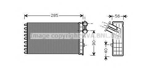 AVA QUALITY COOLING CNA6239 Теплообмінник, опалення салону