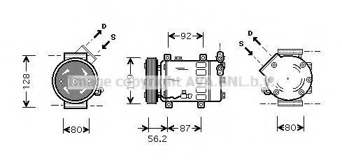 AVA QUALITY COOLING CNAK214 Компресор, кондиціонер