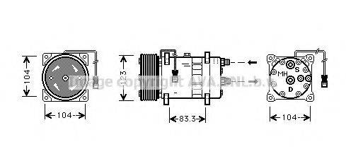 AVA QUALITY COOLING CNK023 Компресор, кондиціонер