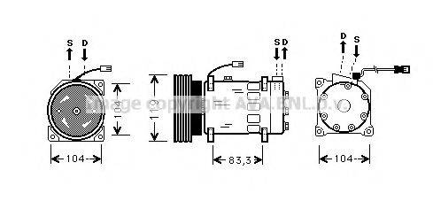 AVA QUALITY COOLING CNK179 Компресор, кондиціонер