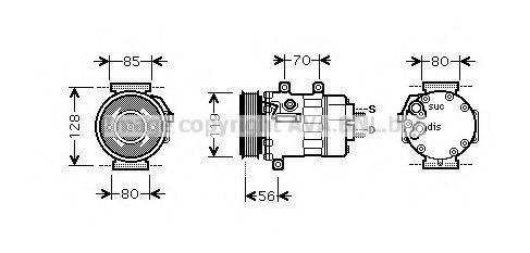 AVA QUALITY COOLING CNK253 Компресор, кондиціонер