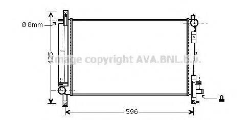 AVA QUALITY COOLING CR2080 Радіатор, охолодження двигуна