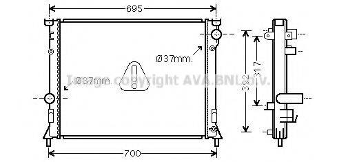 AVA QUALITY COOLING CR2116 Радіатор, охолодження двигуна