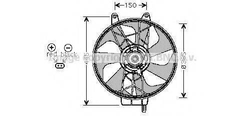 AVA QUALITY COOLING CR7506 Вентилятор, охолодження двигуна