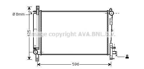 AVA QUALITY COOLING CRA2080 Радіатор, охолодження двигуна