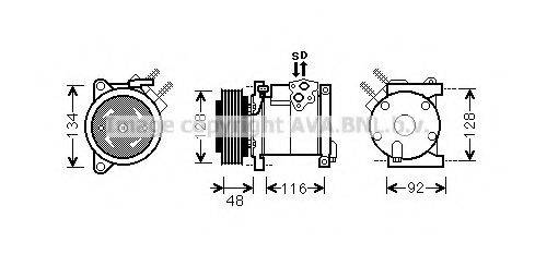 AVA QUALITY COOLING CRAK102 Компресор, кондиціонер