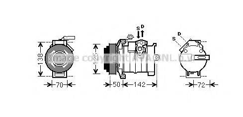 AVA QUALITY COOLING CRAK129 Компресор, кондиціонер