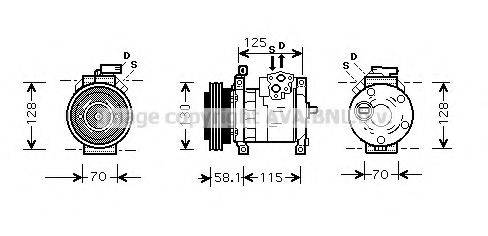 AVA QUALITY COOLING CRK094 Компресор, кондиціонер