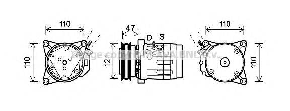 AVA QUALITY COOLING CTK036 Компресор, кондиціонер