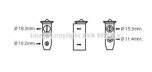 AVA QUALITY COOLING DN1358 Розширювальний клапан, кондиціонер