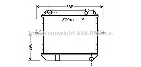 AVA QUALITY COOLING DN2230 Радіатор, охолодження двигуна