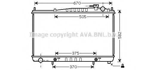 AVA QUALITY COOLING DN2232 Радіатор, охолодження двигуна