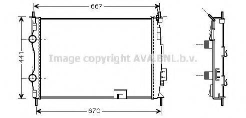 AVA QUALITY COOLING DN2280 Радіатор, охолодження двигуна