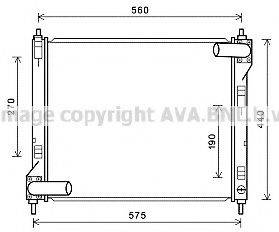 AVA QUALITY COOLING DN2354 Радіатор, охолодження двигуна