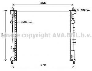 AVA QUALITY COOLING DN2407 Радіатор, охолодження двигуна