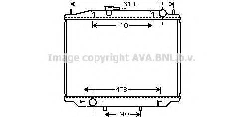 AVA QUALITY COOLING DNA2300 Радіатор, охолодження двигуна