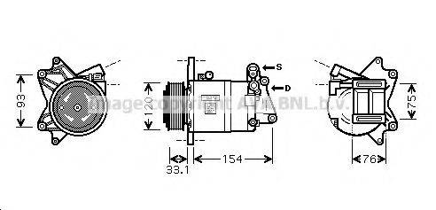 AVA QUALITY COOLING DNK321 Компресор, кондиціонер