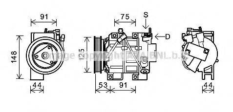 AVA QUALITY COOLING DNK335 Компресор, кондиціонер