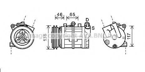 AVA QUALITY COOLING DNK341 Компресор, кондиціонер