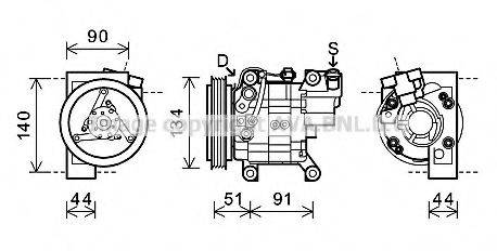 AVA QUALITY COOLING DNK345 Компресор, кондиціонер