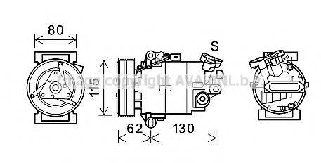 AVA QUALITY COOLING DNK390 Компресор, кондиціонер