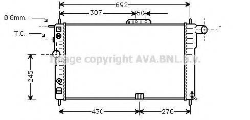 AVA QUALITY COOLING DW2003 Радіатор, охолодження двигуна