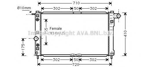 AVA QUALITY COOLING DW2010 Радіатор, охолодження двигуна