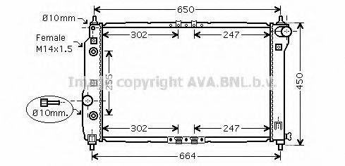 AVA QUALITY COOLING DW2068 Радіатор, охолодження двигуна