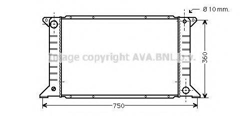 AVA QUALITY COOLING FD2168 Радіатор, охолодження двигуна