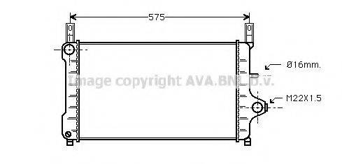 AVA QUALITY COOLING FD2172 Радіатор, охолодження двигуна