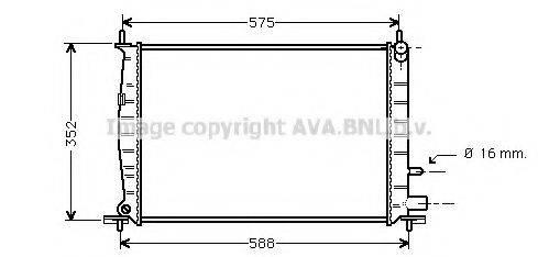 AVA QUALITY COOLING FD2220 Радіатор, охолодження двигуна