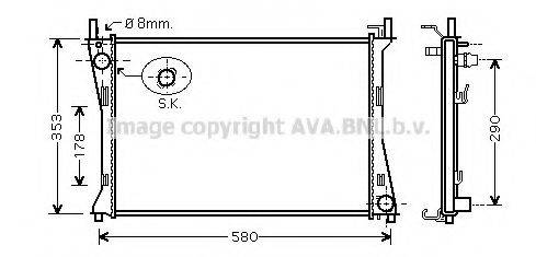 AVA QUALITY COOLING FD2400 Радіатор, охолодження двигуна