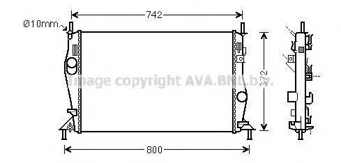 AVA QUALITY COOLING FD2596 Радіатор, охолодження двигуна