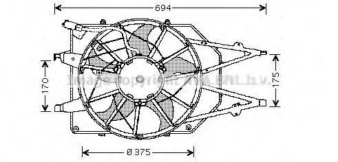 AVA QUALITY COOLING FD7532 Вентилятор, охолодження двигуна